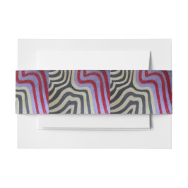 Farbige Wellen Einladung Bauchband Einladungsbanderole