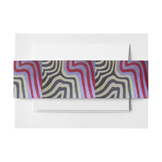 Farbige Wellen Einladung Bauchbinde Einladungsbanderole (Vorderseite Beispiel)