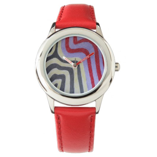 Farbige Wellen eWatch Uhr (Vorderseite)