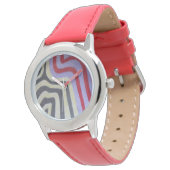 Farbige Wellen eWatch Uhr (Schrägansicht)