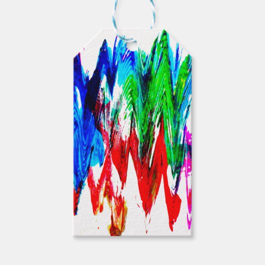 Farbige Wellen Geschenkanhänger (Vorderseite)