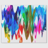 Farbige Wellen Geschenkpapier (Flach)