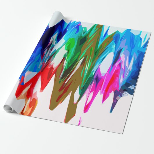 Farbige Wellen Geschenkpapier (Ungerollt)