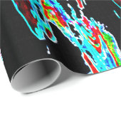 Farbige Wellen Geschenkpapier (Rolleneckpunkt)