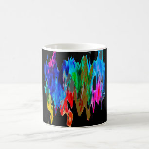 Farbige Wellen Kaffeetasse