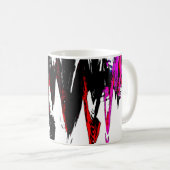 Farbige Wellen Kaffeetasse (VorderseiteRechts)