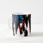 Farbige Wellen Kaffeetasse (Vorderseite Links)