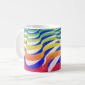 Farbige Wellen Kaffeetasse (Vorderseite Links)