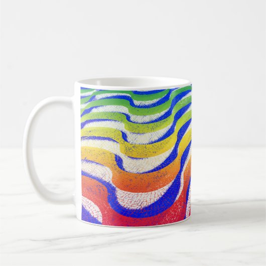 Farbige Wellen Kaffeetasse (Links)