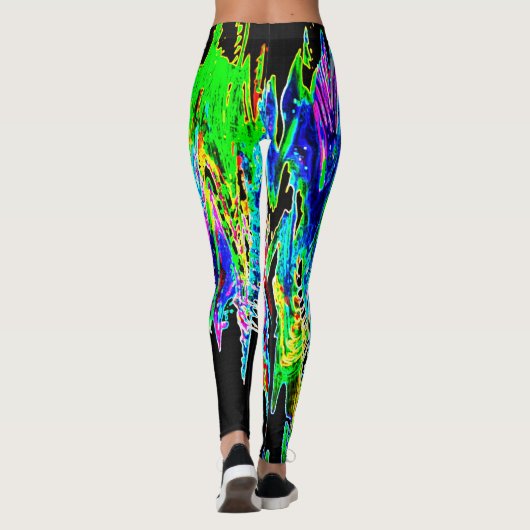 Farbige Wellen Leggings (Rückseite)