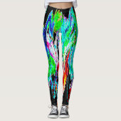 Farbige Wellen Leggings (Vorderseite)
