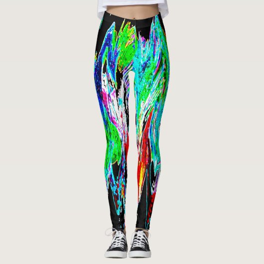 Farbige Wellen Leggings (Vorderseite)
