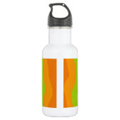 Farbige Wellen mit Monogramm Edelstahlflasche (Rückseite)