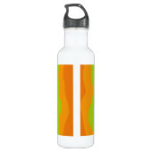 Farbige Wellen mit Monogramm Edelstahlflasche (Rückseite)