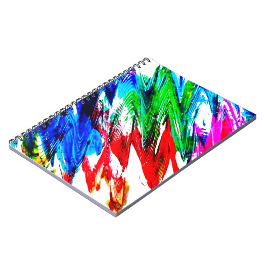 Farbige Wellen Notizblock (Linke Seite)