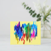 Farbige Wellen Postkarte (Stehend Vorderseite)