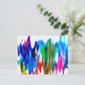 Farbige Wellen Postkarte (Stehend Vorderseite)