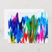 Farbige Wellen Postkarte (Vorne/Hinten)