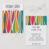 Farbige Wellen Räume Designer Visitenkarte (Vorne/Hinten)