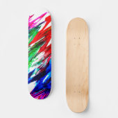 Farbige Wellen Skateboard (Vorderseite)