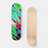Farbige Wellen Skateboard (Vorderseite)