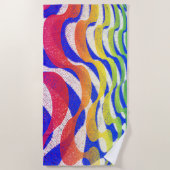 Farbige Wellen Strandtuch (Vorderseite)
