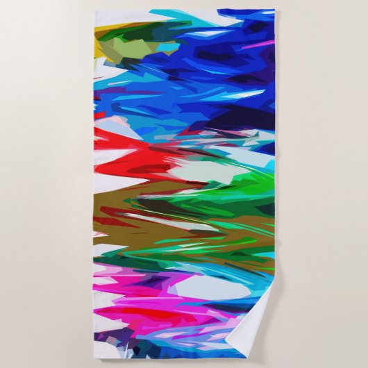 Farbige Wellen Strandtuch (Vorderseite)