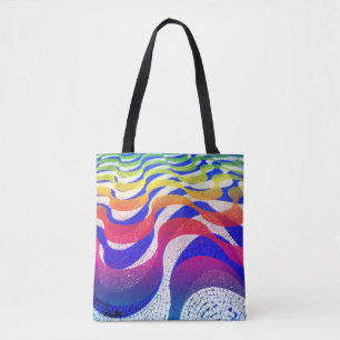 Farbige Wellen Tasche