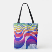 Farbige Wellen Tasche (Rückseite)