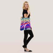 Farbige Wellen Tasche (Am Model)