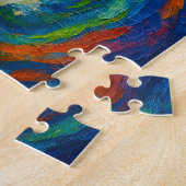 Farbige Wellen Texturmalerei Puzzle (Seite)