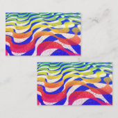 Farbige Wellen Visitenkarte (Vorne/Hinten)