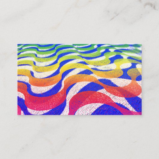 Farbige Wellen Visitenkarte (Vorderseite)
