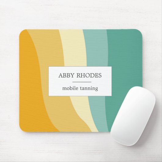 Farbige Wellenlinien personalisiert Mousepad (Mit Mouse)