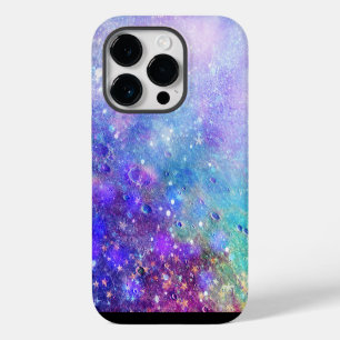 Farbige Weltraum-Wasserfarben iPhone 14 Pro Hülle