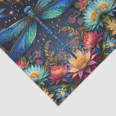 Farbige Whimsical Boho Libelle Decoupage Seidenpapier (Ausschnitt)