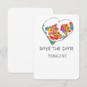Farbige Whimsical-Herz-Save-the-Date Save The Date (Vorne/Hinten)