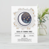 Farbige Whimsikstars Digitaler Geburtstag Einladung (Stehend Vorderseite)