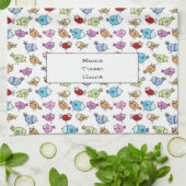 Farbige Whimsikvögel Küchentuch (Gefaltet)