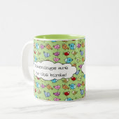 Farbige Whimsikvögel Zweifarbige Tasse (Vorderseite Links)