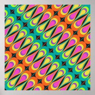 Farbige wiederholende Diagonalmuster.abstrakt, Poster