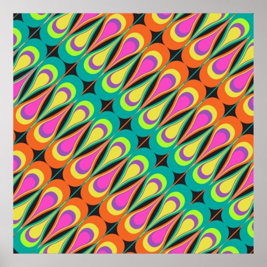Farbige wiederholende Diagonalmuster.abstrakt, Poster (Vorne)