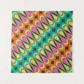 Farbige wiederholende Diagonalmuster.abstrakt, Wandteppich (Vorderseite (Horizontal))