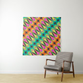Farbige wiederholende Diagonalmuster.abstrakt, Wandteppich (Beispiel (Horizontal))