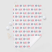 Farbige Wiederholung von Logos für benutzerdefinie Golfhandtuch (Insitu)