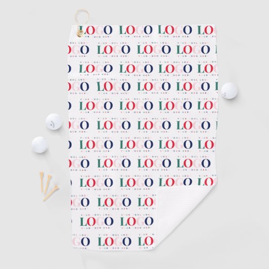 Farbige Wiederholung von Logos für benutzerdefinie Golfhandtuch (Insitu)