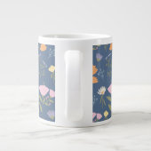 Farbige Wiese auf Blau Jumbo-Tasse (Rückseite)