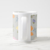 Farbige Wiese auf Grau Jumbo-Tasse (Rückseite)