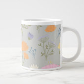 Farbige Wiese auf Grau Jumbo-Tasse (Rechts)