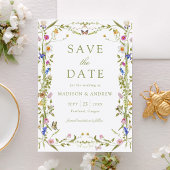 Farbige Wiesenhochzeit Save The Date